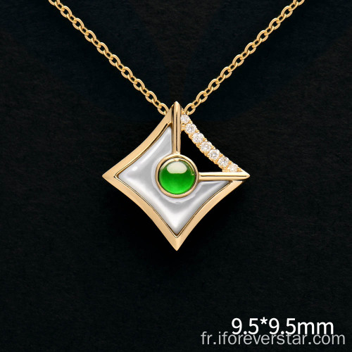 Incrusté de jade exquis pendentif